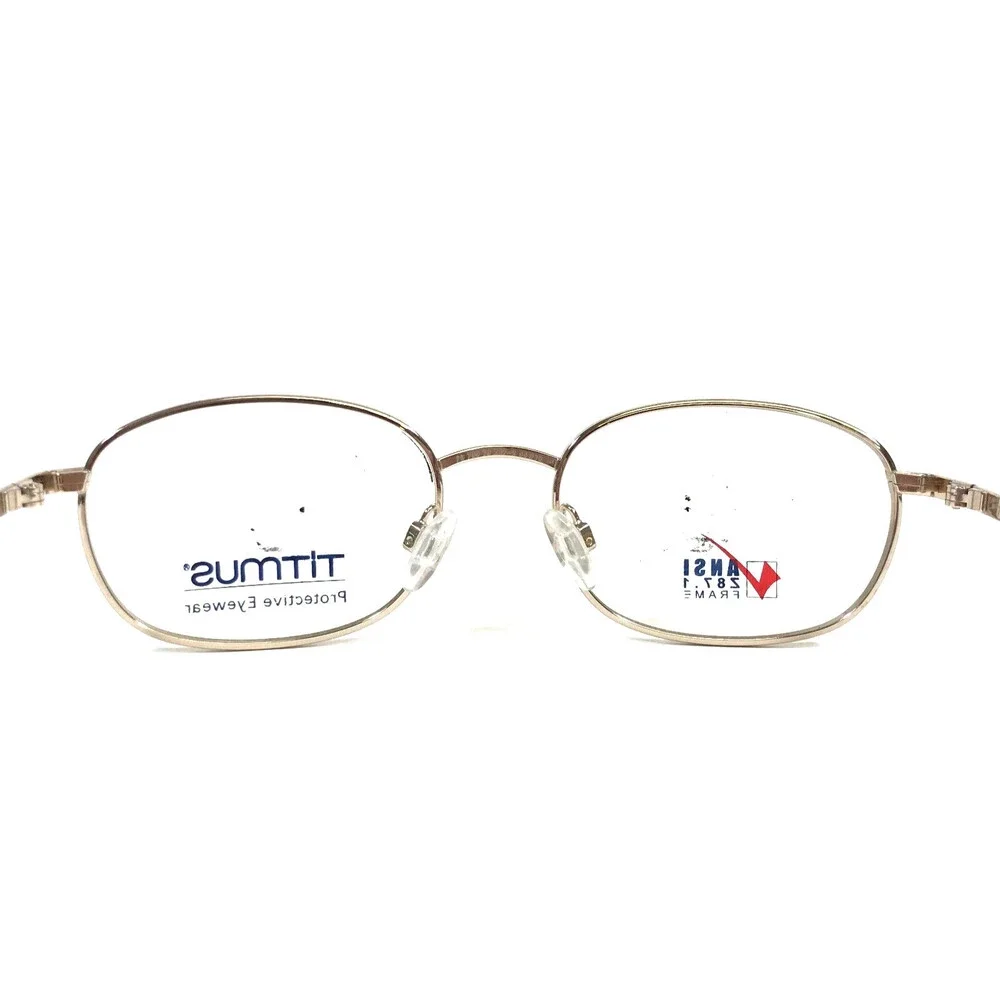 Titmus Safety Eyeglasses Frame T709 GLD CS64 Z87-2 Shiny Gold Oval 53-19-145